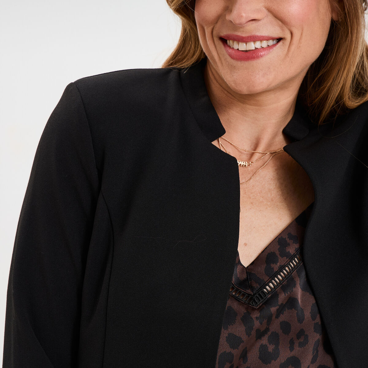 Veste boléro doublée stretch noir femme