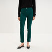 Pantalon slim stretch vert fonc&eacute; femme