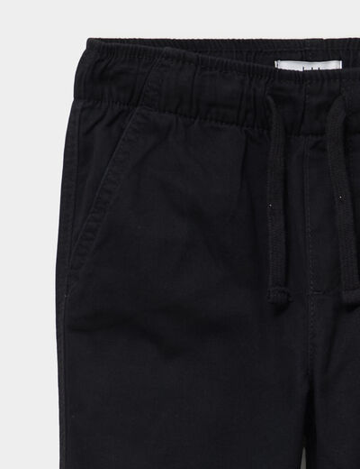 Pantalon jogger chaud doubl&eacute; coton noir gar&ccedil;on