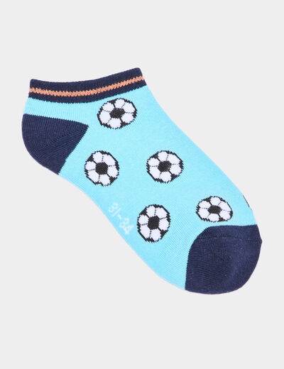 Lot de 5 paires de chaussettes basses bleu roi garçon
