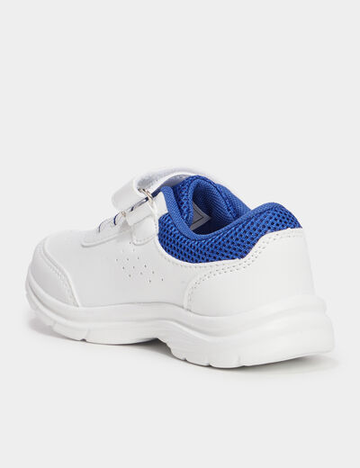 Baskets de running à scratchs blanc garçon