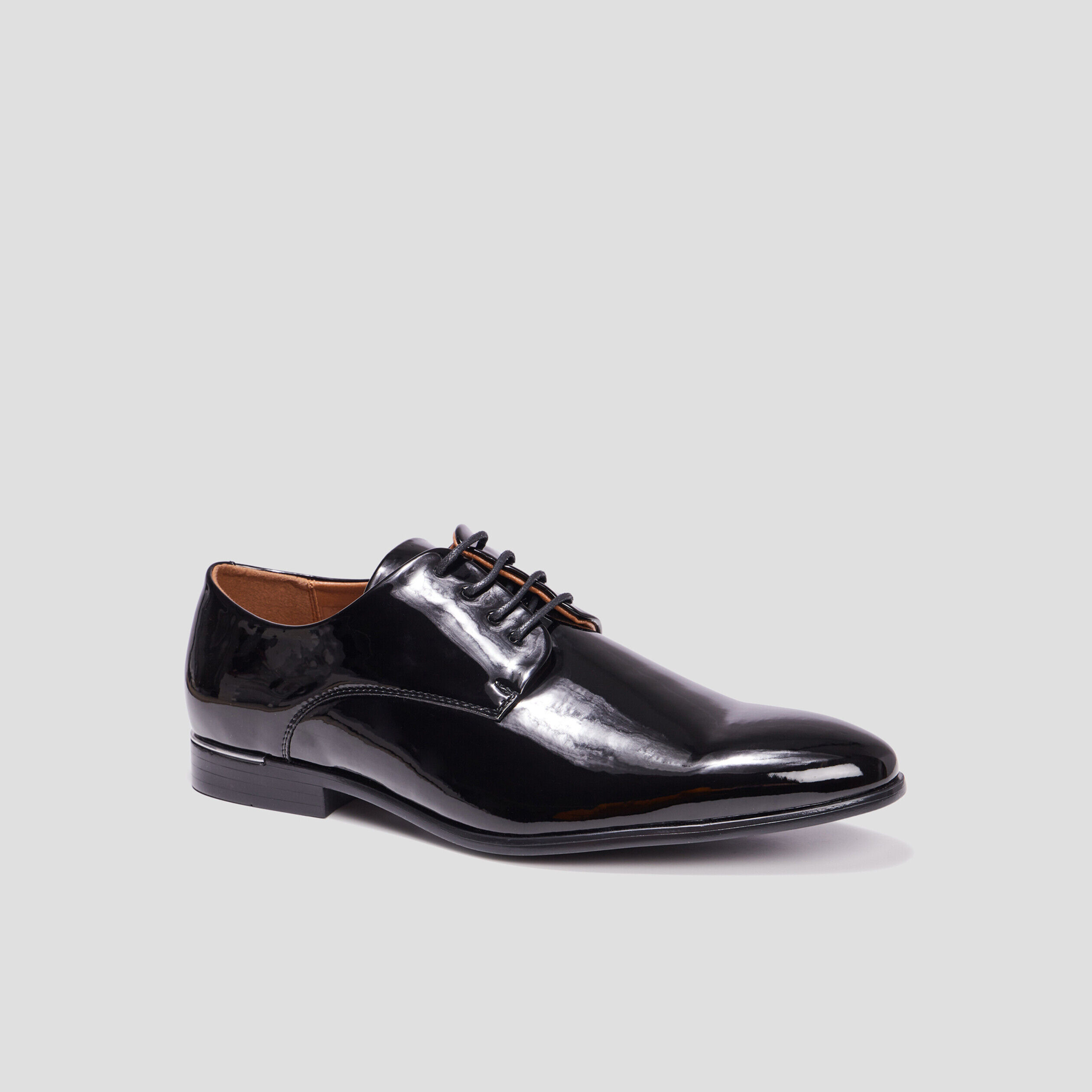 Derbies vernies à lacets noir homme LH