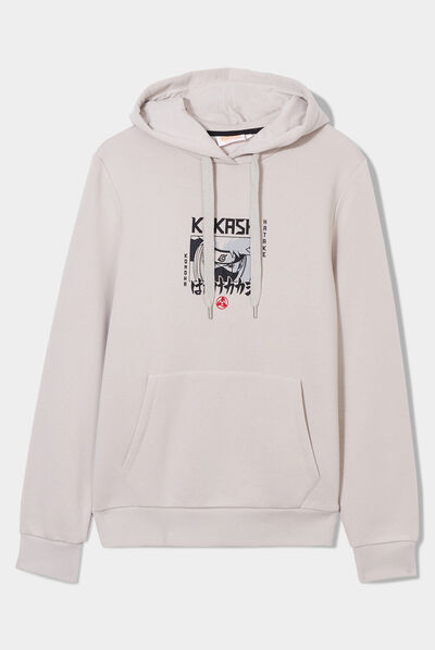 Sweat à capuche hoodie Naruto Kakashi sable homme