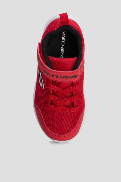 Baskets à scratchs Skechers Skechstepz rouge garçon