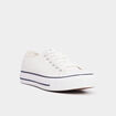 Tennis en toile à lacets Creeks blanc femme