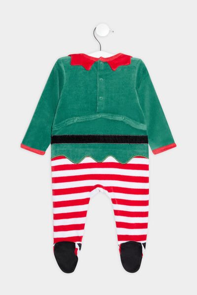 Ensemble pyjama 2 pièces de Noël vert bébé garçon