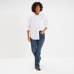 Chemise oversize 1 poche coton blanc femme