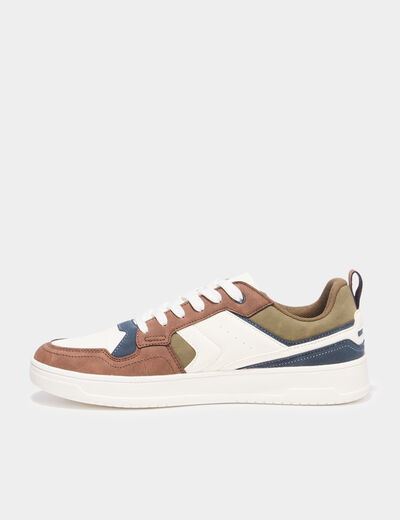 Tennis basses &agrave; lacets sable homme