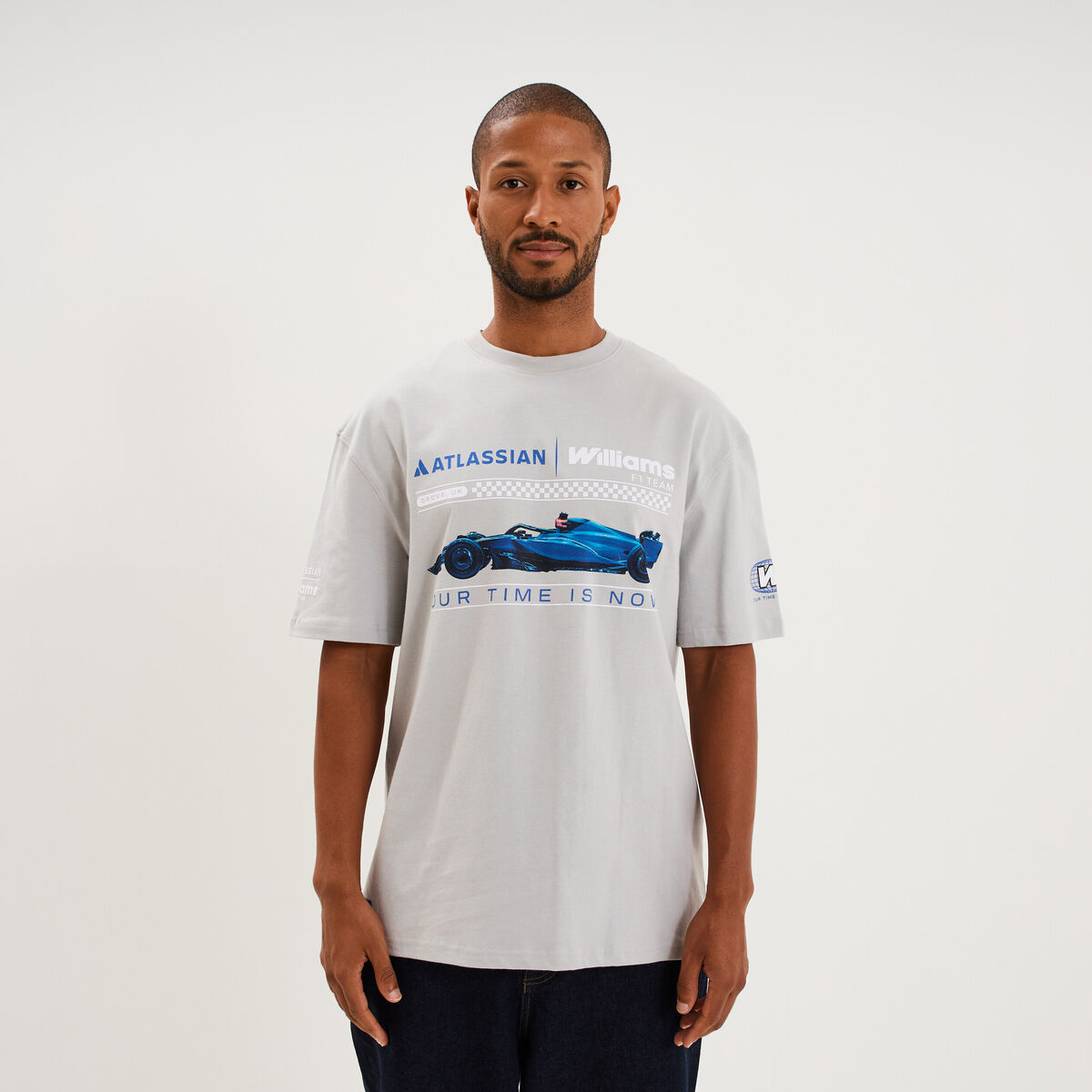 T-shirt relax coton Williams F1 gris clair homme