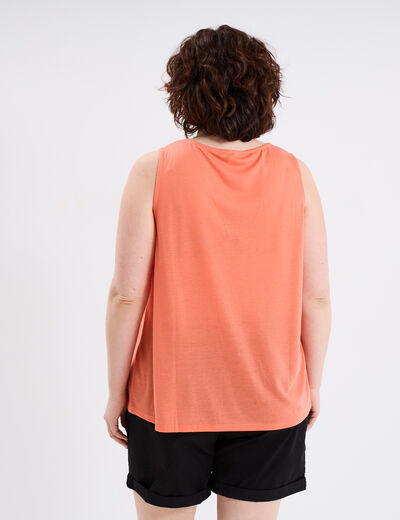 Débardeur sans manches rose corail femme grande taille