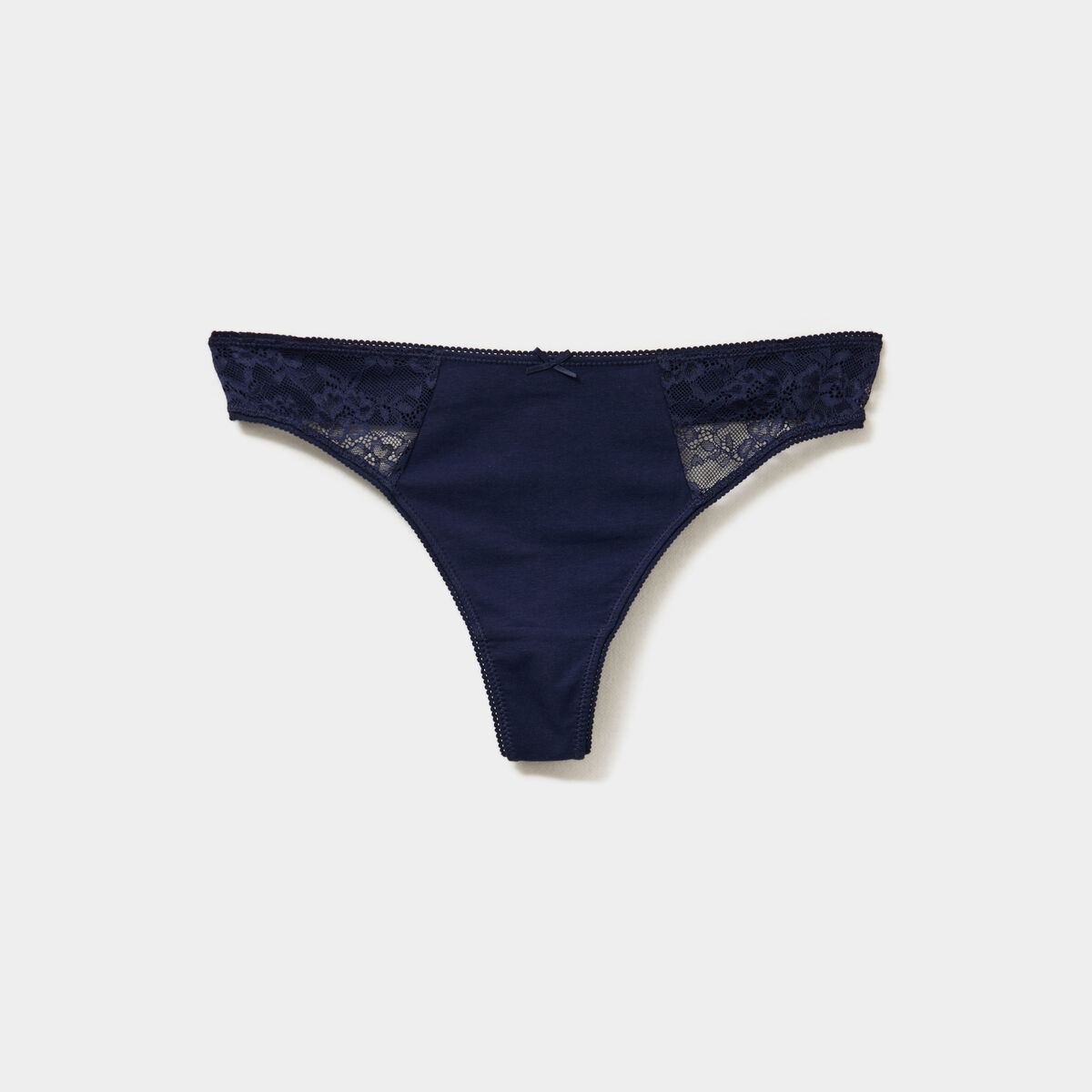 String coton majoritaire bleu marine femme