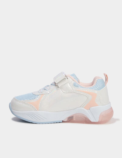 Baskets running lumineuses Reine neiges multicolore fille