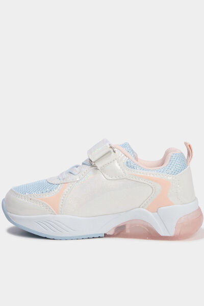 Baskets running lumineuses Reine neiges multicolore fille