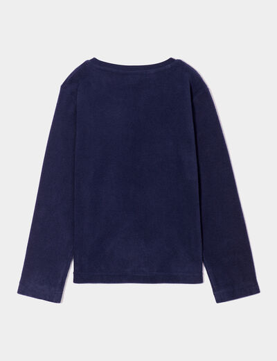 Ensemble No&euml;l 2 pi&egrave;ces effet polaire bleu marine gar&ccedil;on