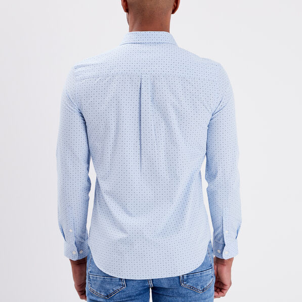 chemise manches longues col italien bleu ciel homme Chemise manches longues col italien bleu ciel homme