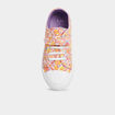 Tennis basses à scratchs en toile multicolore fille