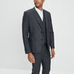 Veste ajustée boutonnée gris foncé homme