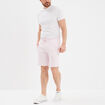 Short jogging molleton droit rose clair homme
