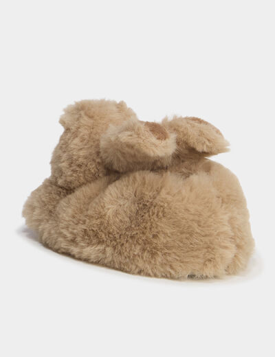 Mono chausson fausse fourrure marron b&eacute;b&eacute; gar&ccedil;on