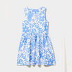 Robe patineuse sans manches coton ecru fille