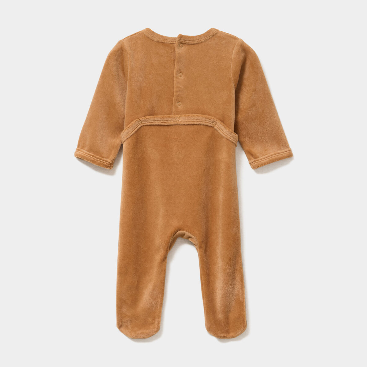 Dors-bien manches longues boutonn&eacute; camel b&eacute;b&eacute;