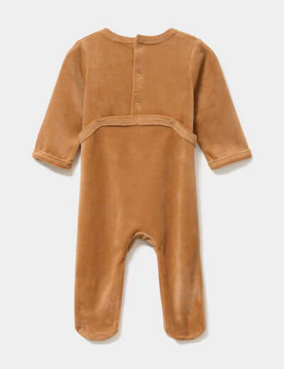 Dors-bien manches longues boutonn&eacute; camel b&eacute;b&eacute;