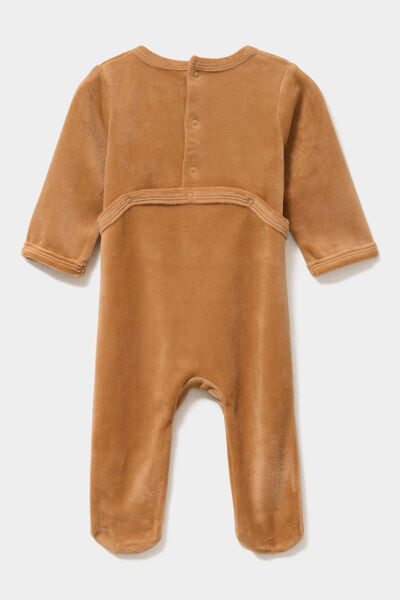 Dors-bien manches longues boutonn&eacute; camel b&eacute;b&eacute;