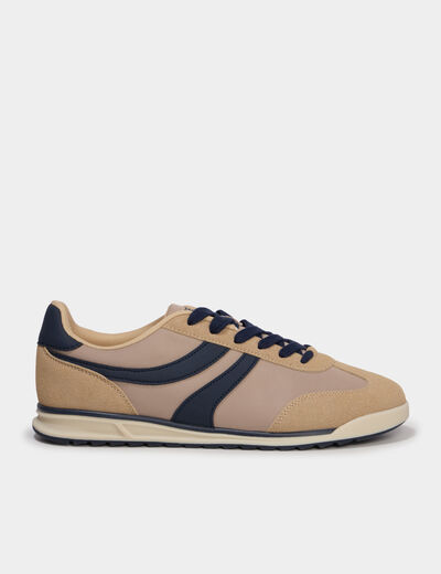Tennis basses &agrave; lacets sable homme