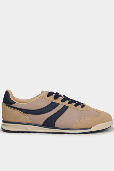 Tennis basses &agrave; lacets sable homme
