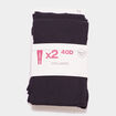 Lot 2 collants 40D noir femme grande taille