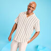 Chemise coton col cubain manches courtes ivoire homme