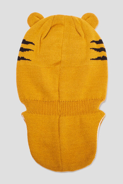 Cagoule doublure coton jaune moutarde bébé garçon