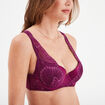 Soutien-gorge foulard paddé dentelle rouge femme
