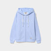 Sweat zipp&eacute; &agrave; capuche bleu marine femme