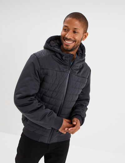 Veste à capuche Liberto gris foncé homme