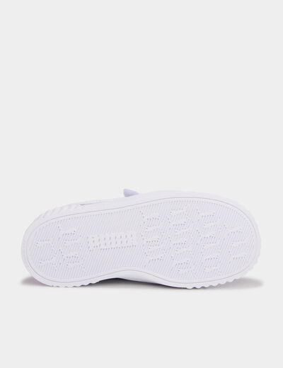 Baskets &agrave; scratchs et paillettes Puma gris argent fille
