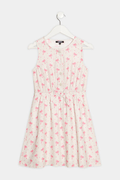Robe trapèze Liberto ecru fille