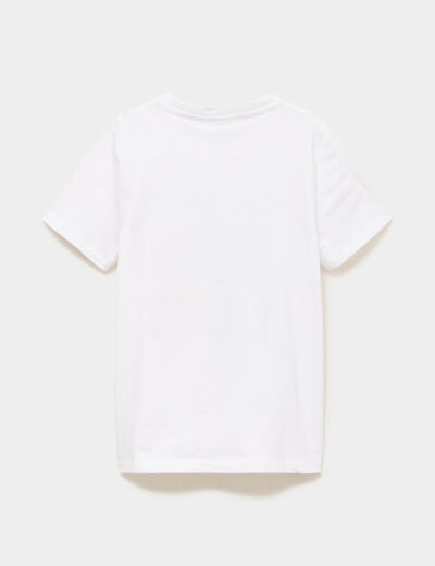 T-shirt manches courtes Super Mario blanc gar&ccedil;on