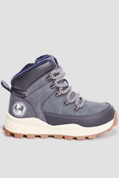 Bottines zippées Trappeur Barato bleu garçon