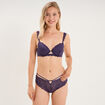 Soutien-gorge embo&icirc;tant padd&eacute; dentelle violet femme