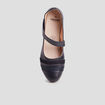 Escarpins à talons pied large bleu marine femme