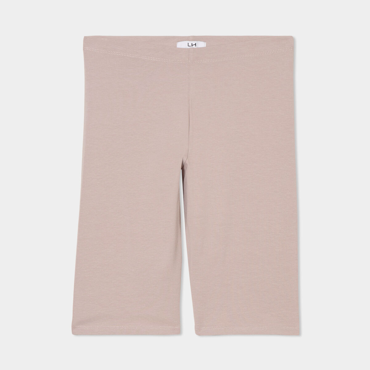 Short cycliste coton stretch marron clair femme