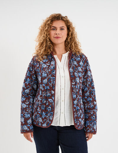 Veste matelassée réversible marron femme grande taille