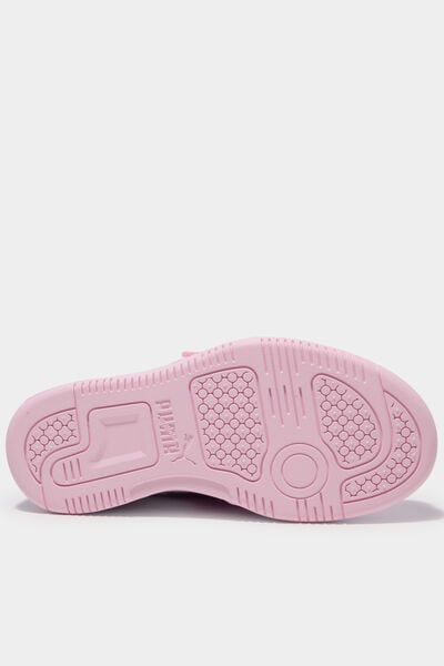 Tennis scratchs &agrave; lacets Puma Rebound V6 rose clair fille