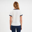 T-shirt col rond manches courtes coton blanc femme