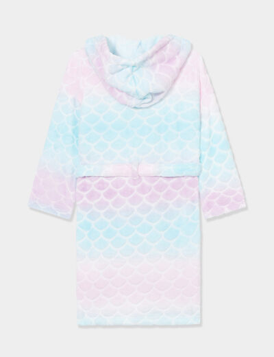 Peignoir à capuche violet fille