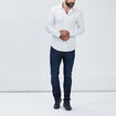 Chemise stretch manches longues blanc homme