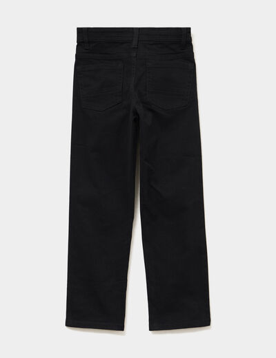 Pantalon regular coton majoritaire noir gar&ccedil;on