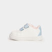 Tennis basses &agrave; scratchs Stitch blanc b&eacute;b&eacute; fille