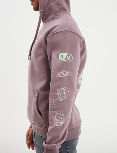 Sweat hoodie à capuche Rick et Morty parme homme